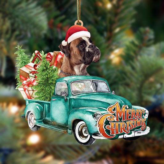 Boxer-Green Truck Hanging Ornament - Best gifts your whole family