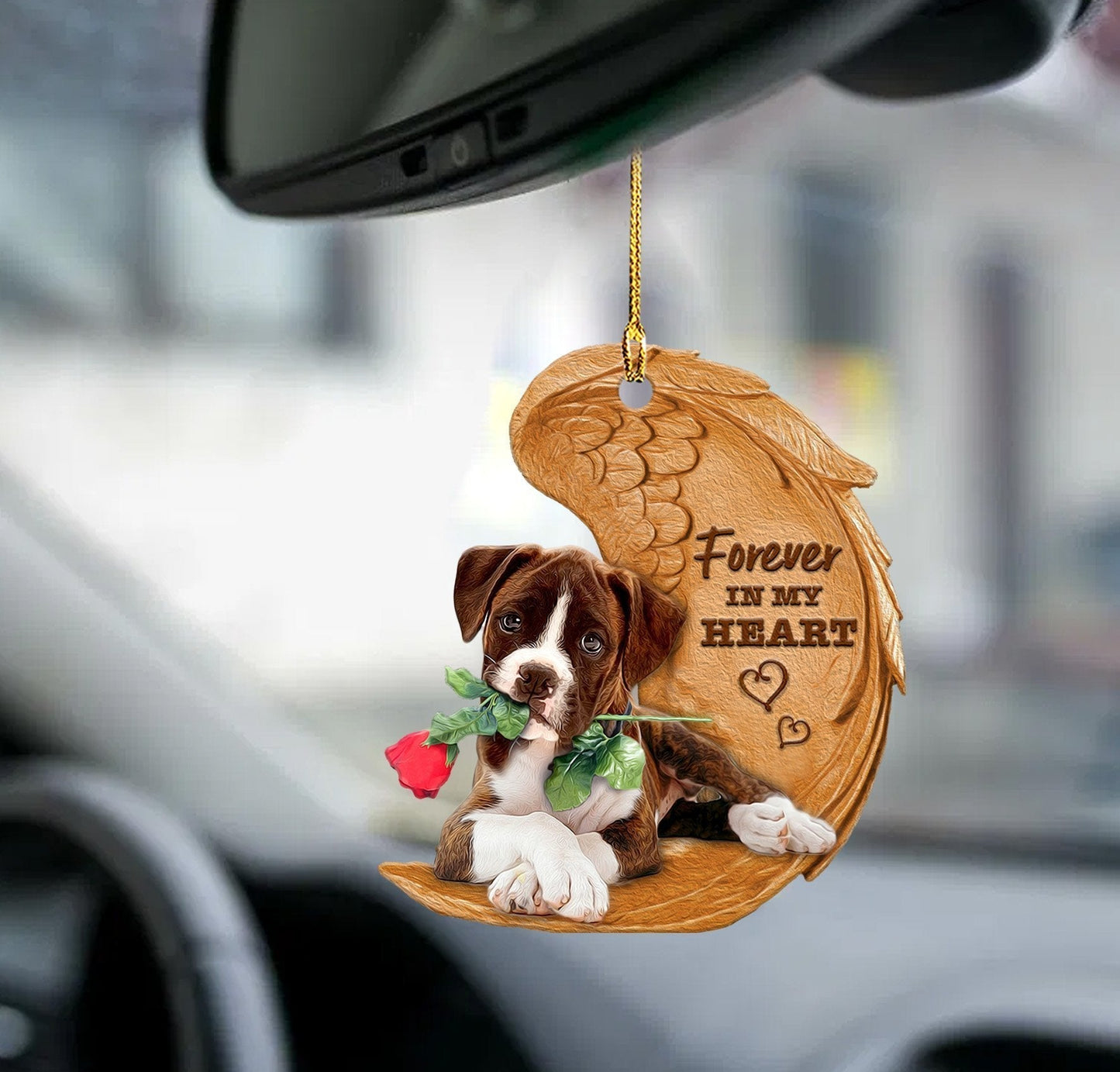Boxer Puppy Forever In My Heart Hanging Ornament-2D Effect - Best gifts your whole family