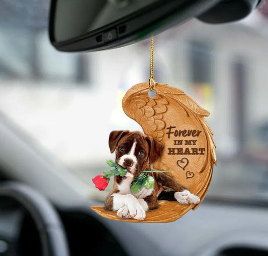 Boxer Puppy Forever In My Heart Hanging Ornament-2D Effect - Best gifts your whole family