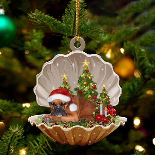 Boxer-Sleeping Pearl In Christmas Two Sided Ornament - Best gifts your whole family
