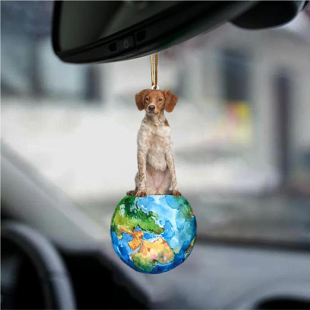 Brittany-Around My Dog-Two Sided Ornament - Best gifts your whole family