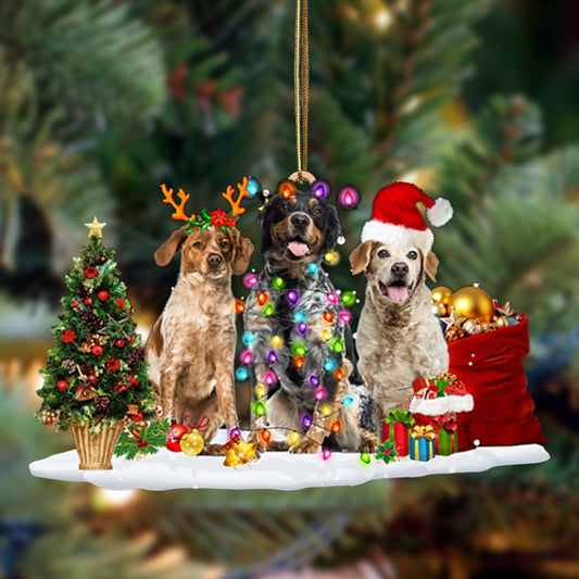 Brittany-Christmas Dog Friends Hanging Ornament - Best gifts your whole family