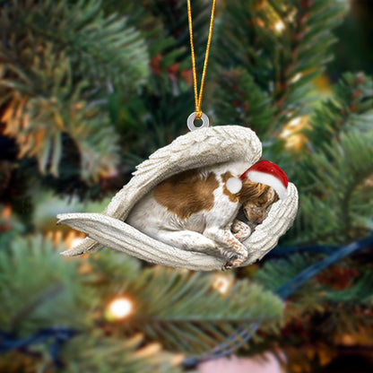 Brittany Spaniel Sleeping Angel Christmas Ornament Godmerc - Best gifts your whole family
