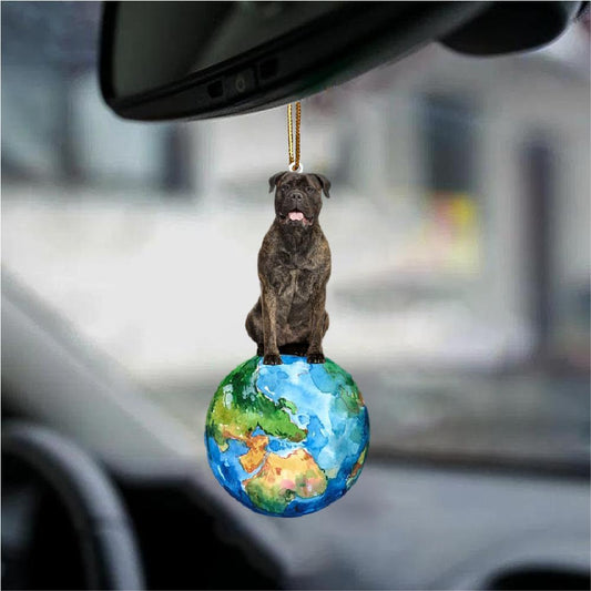 Bull Mastiff-Around My Dog-Two Sided Ornament - Best gifts your whole family