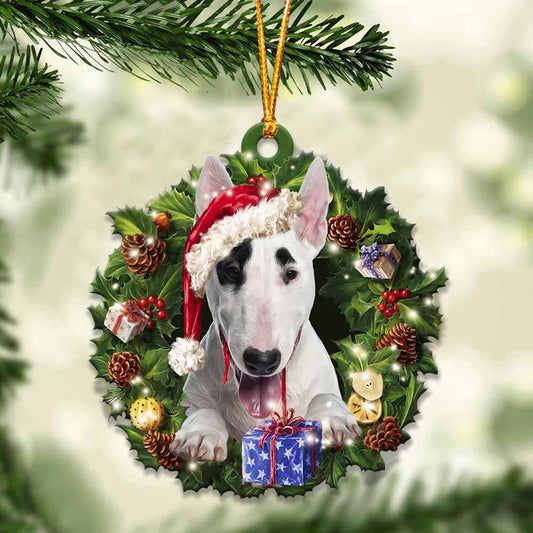 Bull Terrier and Christmas gift for her gift for him gift for Bull Terrier lover ornament, Christmas Ornament - Best gifts your whole family