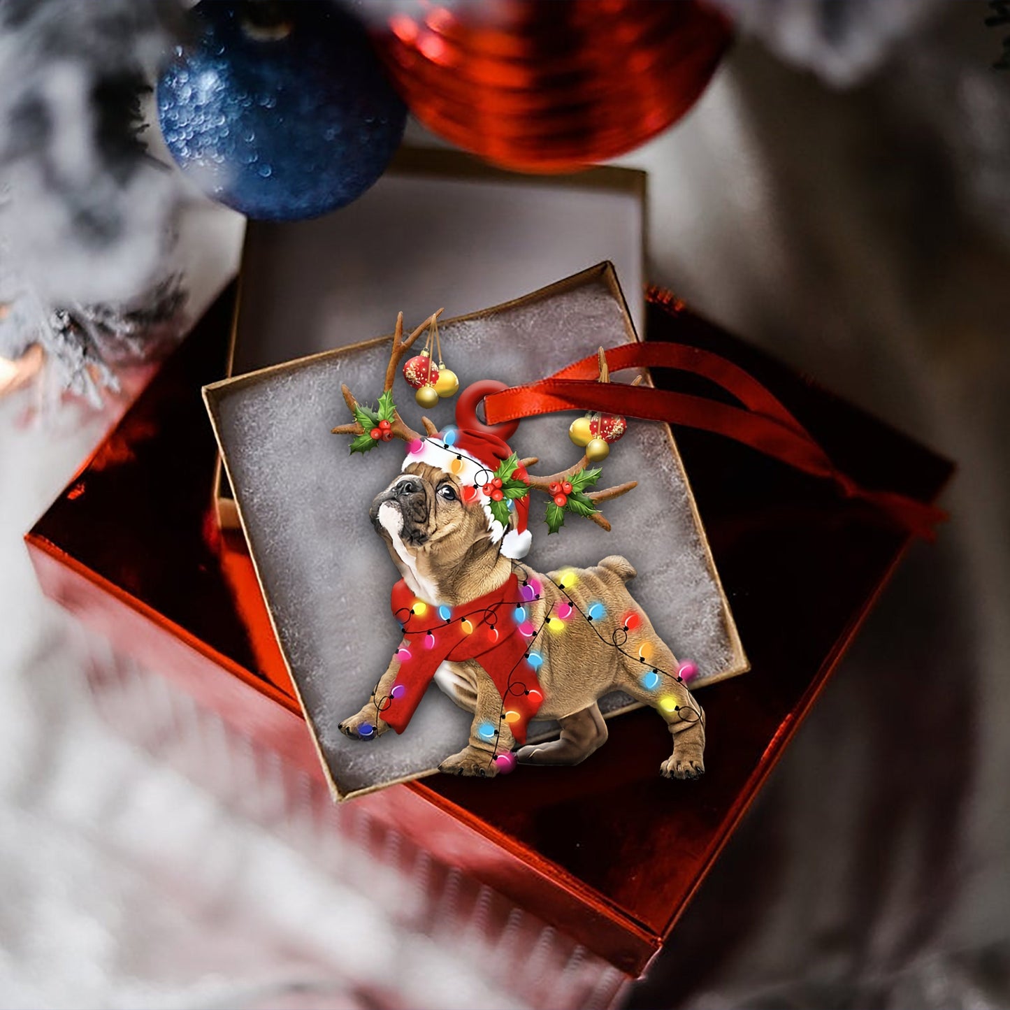 Bulldog Christmas Shape Ornamentm - Best gifts your whole family