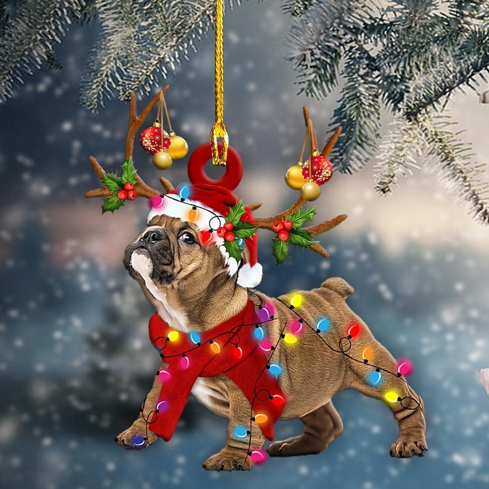 Bulldog Christmas Shape Ornamentm - Best gifts your whole family