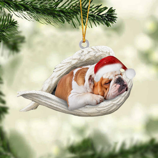 Bulldog Sleeping Angel Christmas Ornament Godmerc - Best gifts your whole family