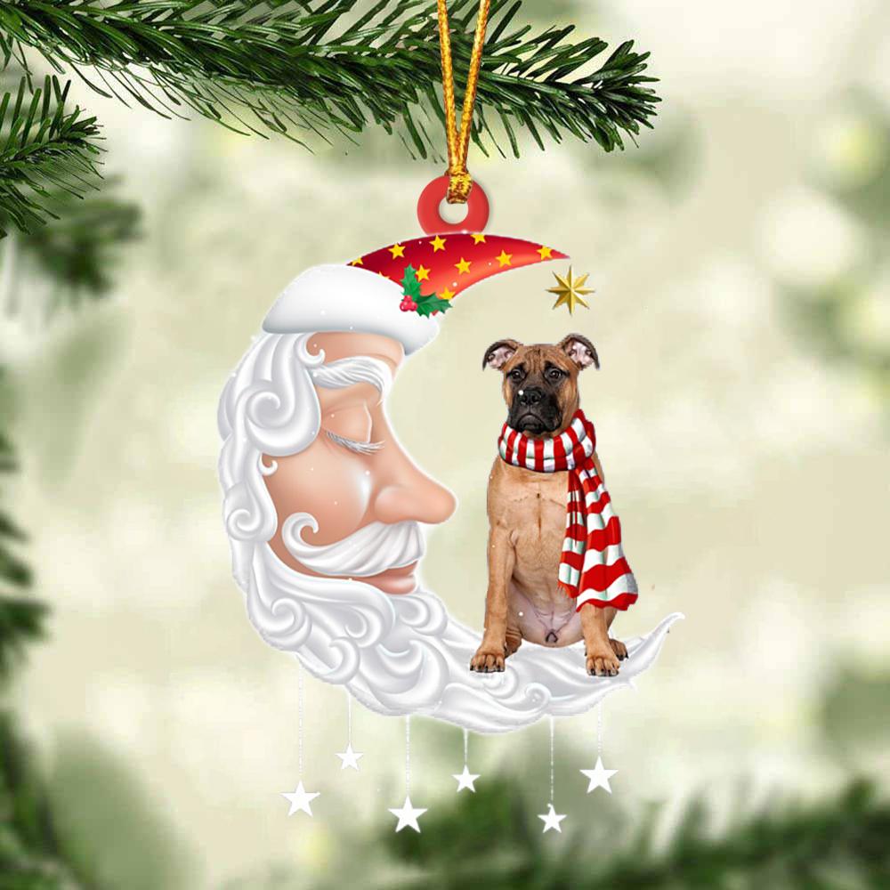 Bullmastiff With Santa Christmas Ornament Dog Christmas Ornament - Best gifts your whole family