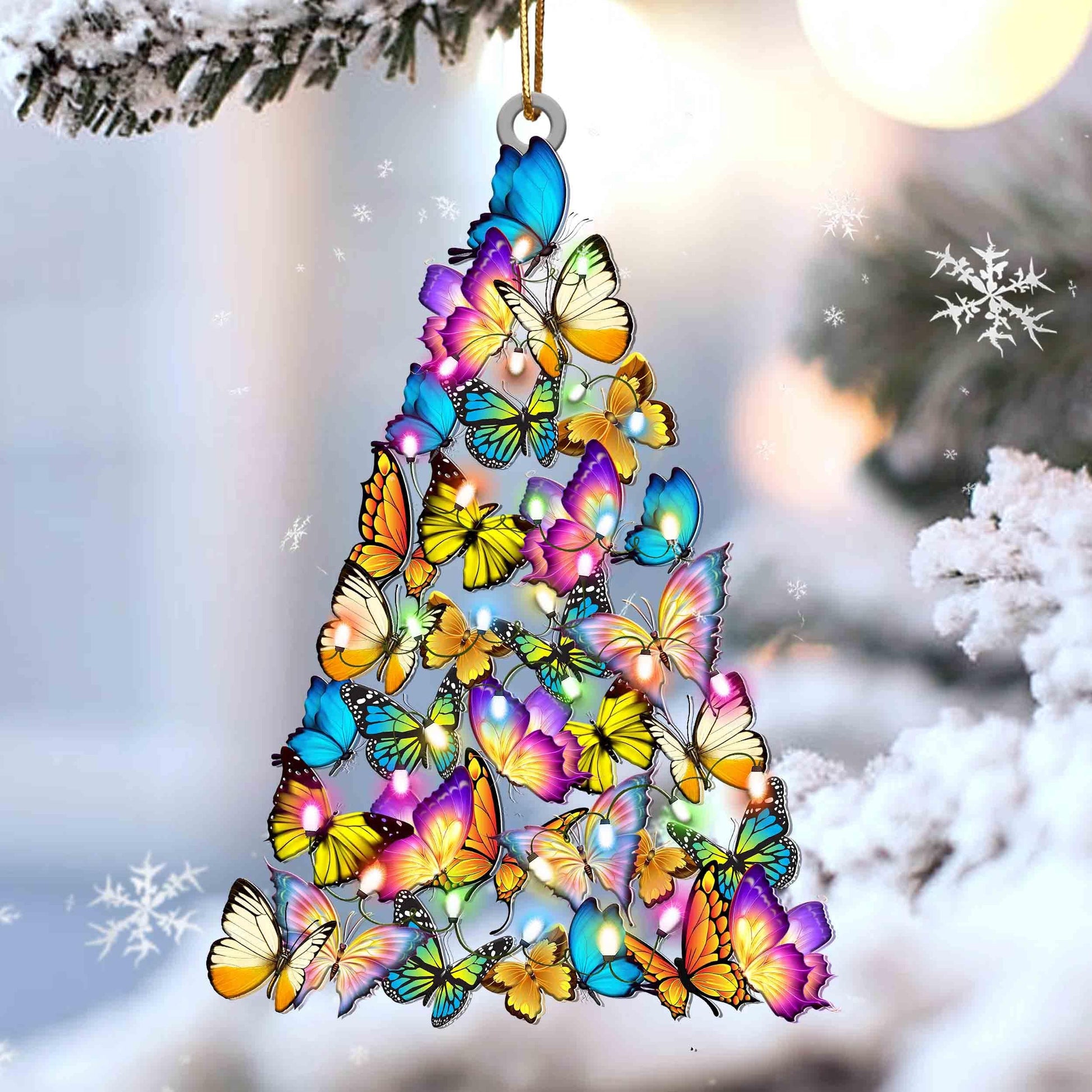 Butterfly Lovely Tree Gift For Butterfly Lover Ornament - Best gifts your whole family