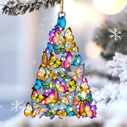 Butterfly Lovely Tree Gift For Butterfly Lover Ornament - Best gifts your whole family