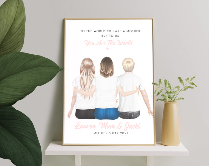 Personalized Picture Custom Gift For Mom, Unique Mothers Day Present, Gift For Mum, Mothers's Day Print, Mothers Day Gift From Daughter, Personalised Mothers Day Gift