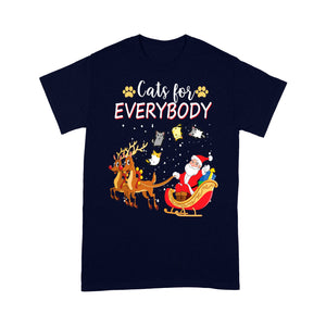 Cats For Everybody Funny Christmas Outfit For Cute Cat Lover Tee Shirt Gift Christmas