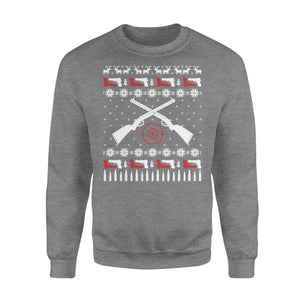 Hunting Christmas gift for gun lovers, hunting lovers funny sweatshirt gifts christmas ugly sweater