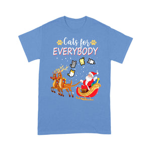 Cats For Everybody Funny Christmas Outfit For Cute Cat Lover Tee Shirt Gift Christmas