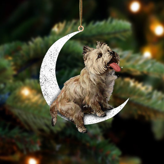 Cairn Terrier-Sit On The Moon-Two Sided Ornament - Best gifts your whole family