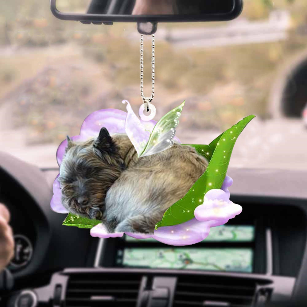 Cairn Terrier-Sleep On Fallen Leaves-Two Sided Ornament - Best gifts your whole family