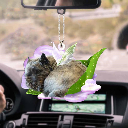 Cairn Terrier-Sleep On Fallen Leaves-Two Sided Ornament - Best gifts your whole family