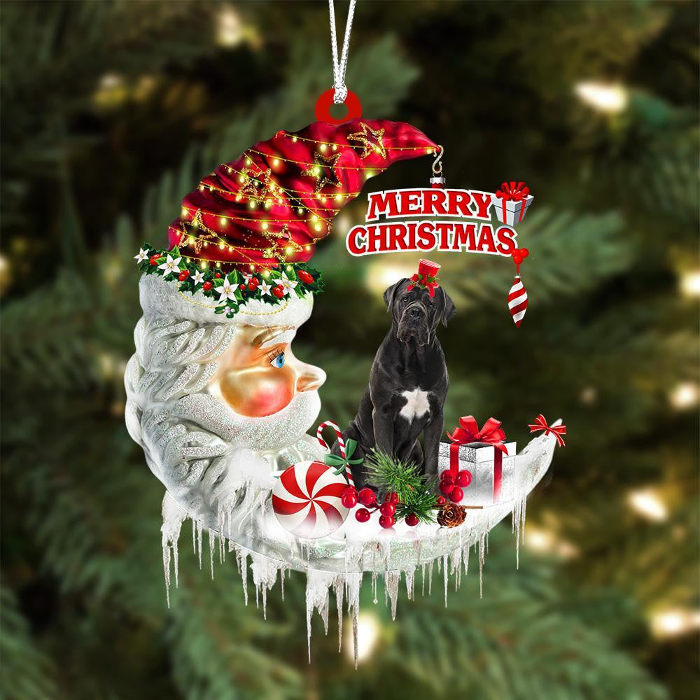 Cane Corso On The Moon Merry Christmas Hanging Ornament - Best gifts your whole family