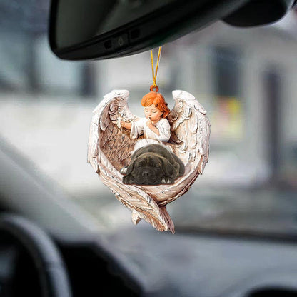 Car Hanging Ornament Cane Corso Sleeping Protected By Angel - Best gifts your whole family