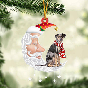 Catahoula Leopard Dog With Santa Christmas Ornament Dog Christmas Ornament - Best gifts your whole family