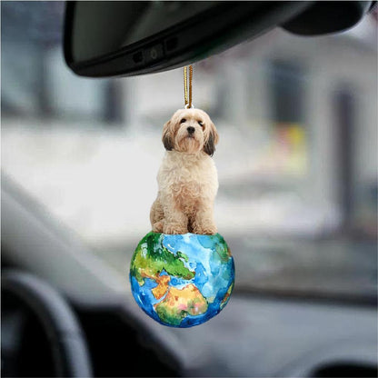 Cavachon-Around My Dog-Two Sided Ornamentb - Best gifts your whole family