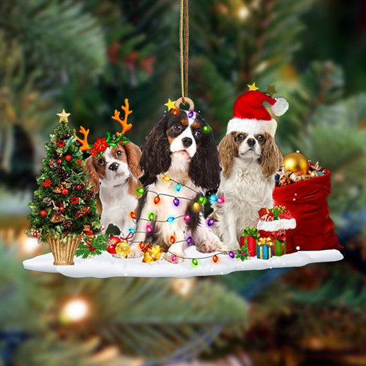 Cavalier King Charles Spaniel-Christmas Dog Friends Hanging Ornament - Best gifts your whole family