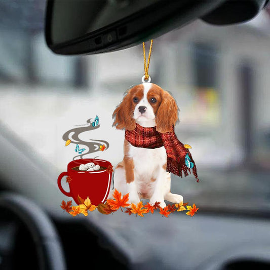 Cavalier King Charles Spaniel-Fall Chocolate-Two Sided Ornament - Best gifts your whole family