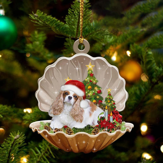 Cavalier King Charles Spaniel-Sleeping Pearl in Christmas Two Sided Ornament - Best gifts your whole family