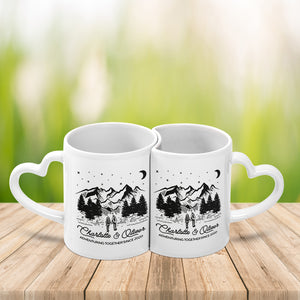 Love Is A Journey For Us, Couple Anniversary Gifts, Valentine's Gift For You And Lover, Mug Couple Loving Gift