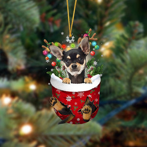 Chihuahua-In Christmas Pocket Two Sides Ornament, Christmas Dog Hanging Ornament - Best gifts your whole family