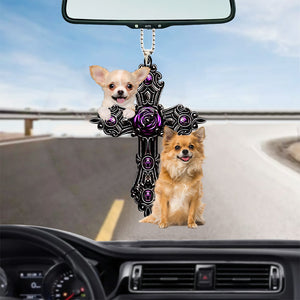 Chihuahua Pray For God Car Hanging Ornament Dog Pray For God Ornament Godmerc - Best gifts your whole family