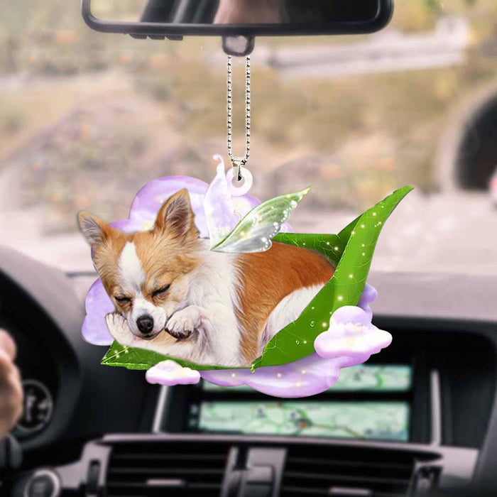 Chihuahua-Sleep On Fallen Leaves-Two Sided Ornament - Best gifts your whole family