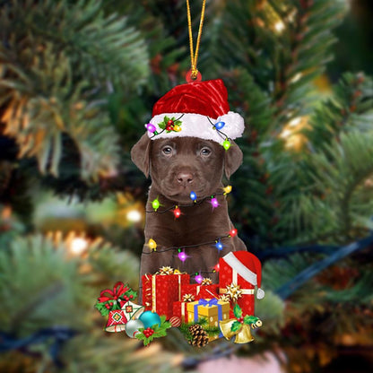 CHOCOLATE Labrador-Dog Be Christmas Tree Hanging Ornament - Best gifts your whole family