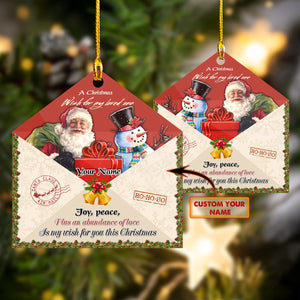 Christmas Letter Santa Ornament, Christmas Letter Ornament Gift, Best Gift For Christmas 2022 - Best gifts your whole family