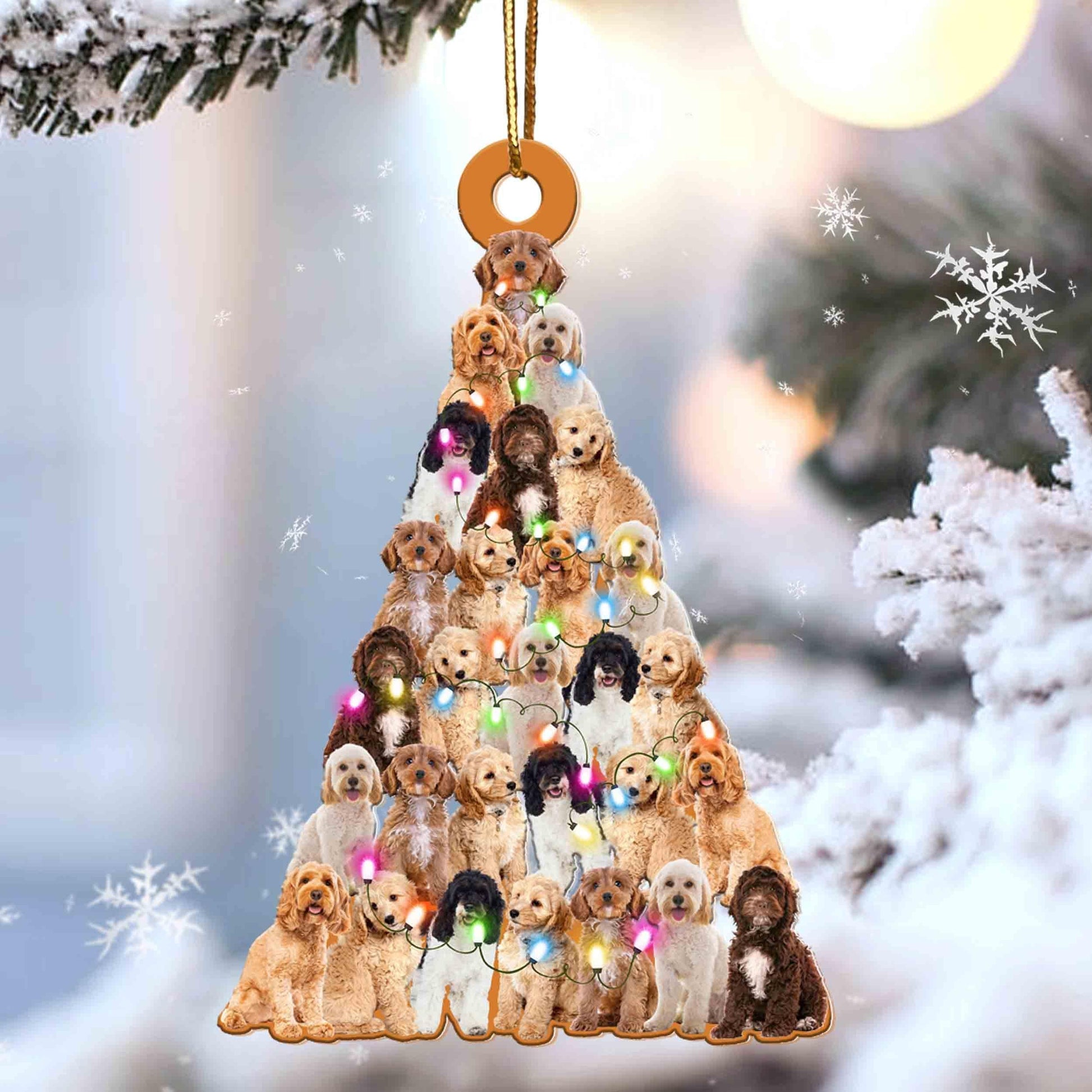 Cockapoo Lovely Tree Gift For Cockapoo Lover Gift For Dog Lover Ornament - Best gifts your whole family
