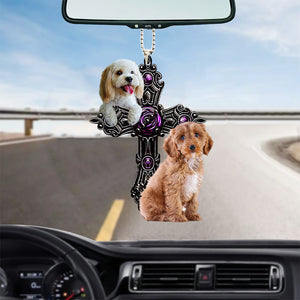 Cockapoo Pray For God Car Hanging Ornament Dog Pray For God Ornament Godmerc - Best gifts your whole family