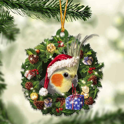 Cockatiel and Christmas gift for her gift for him gift for Cockatiel lover ornament, Christmas Ornament - Best gifts your whole family