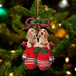 Cocker Spaniel Inside Your Gloves Christmas Holiday-Two Sided Ornament Christmas 2022 Ornament Gift - Best gifts your whole family