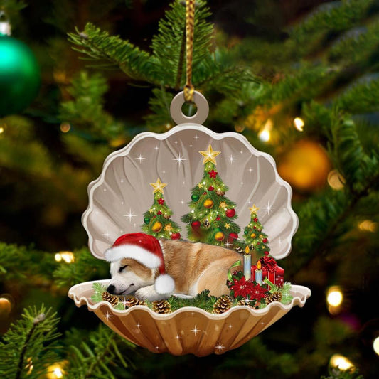 Corgi-Sleeping Pearl In Christmas Two Sided Ornament - Best gifts your whole family