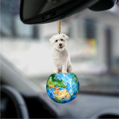 Coton De Tulear-Around My Dog-Two Sided Ornament - Best gifts your whole family