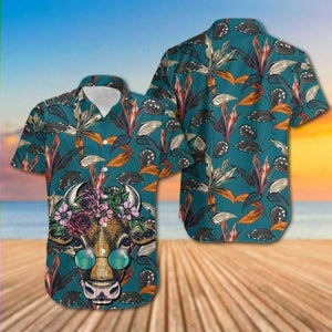 Cow Floral Tropical Hawaiian Shirt | For Men & Women | Adult | HW4180