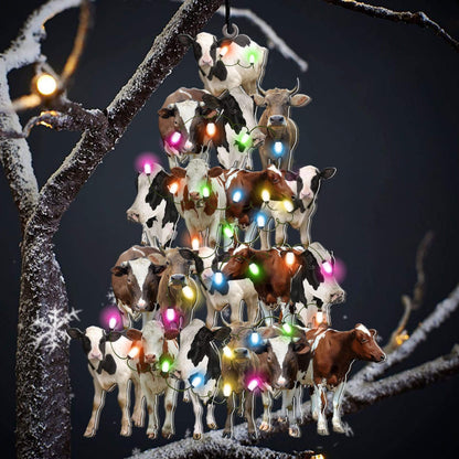 Cow Lovely Tree Gift For Cow Lover Gift For Farmers Ornaments - Best gifts your whole family