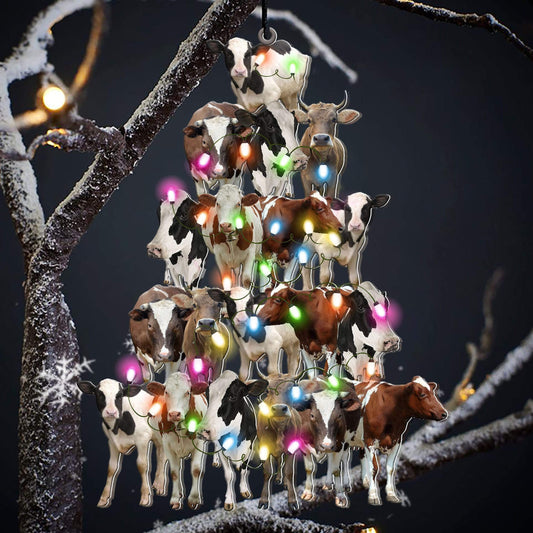Cow Lovely Tree Gift For Cow Lover Gift For Farmers Ornaments - Best gifts your whole family