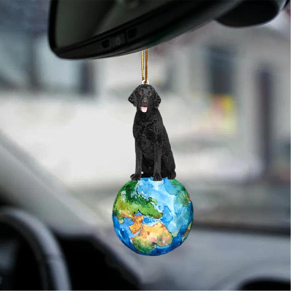 Curly Coated Retriever-Around My Dog-Two Sided Ornament - Best gifts your whole family