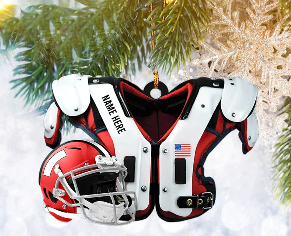 Custom Football Uniform Flat 2D Ornament Personalized, Sport Gifts, Christmas Tree Ornament, Home Decor Plastic Ornament - Best gifts your whole family