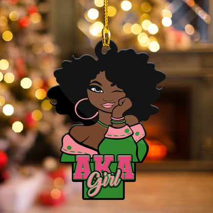 Custom Name AKA GIRL Car Ornament - Best gifts your whole family