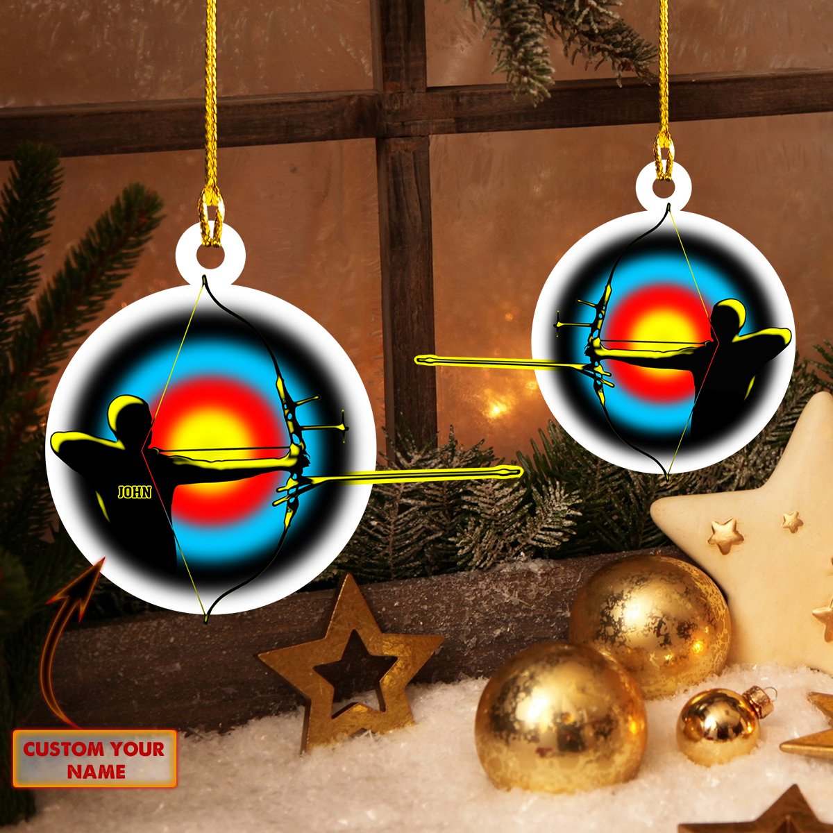 Custom Name Archery Ornament - Archery Gift Car Ornament - Best gifts your whole family