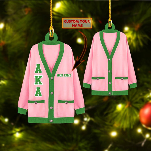 Custom Name Pink AKA Car Ornament - Best gifts your whole family