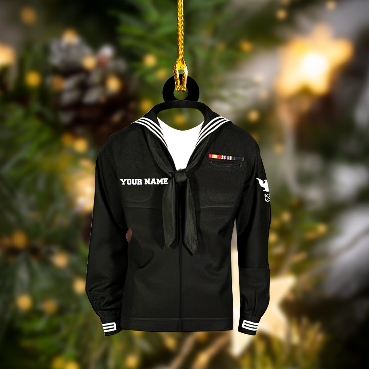 Custom Name Sailor Shirt Navy Car Ornament - Best gifts your whole family